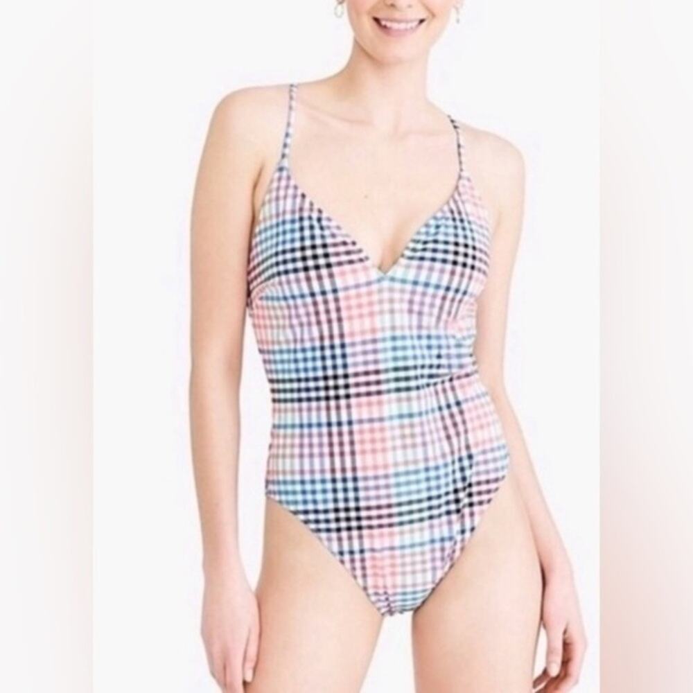 NWOT J.CREW SEERSUCKER DETAIL MATERIAL ONE PEICE BATHING SUIT SZ S